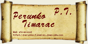 Perunko Timarac vizit kartica